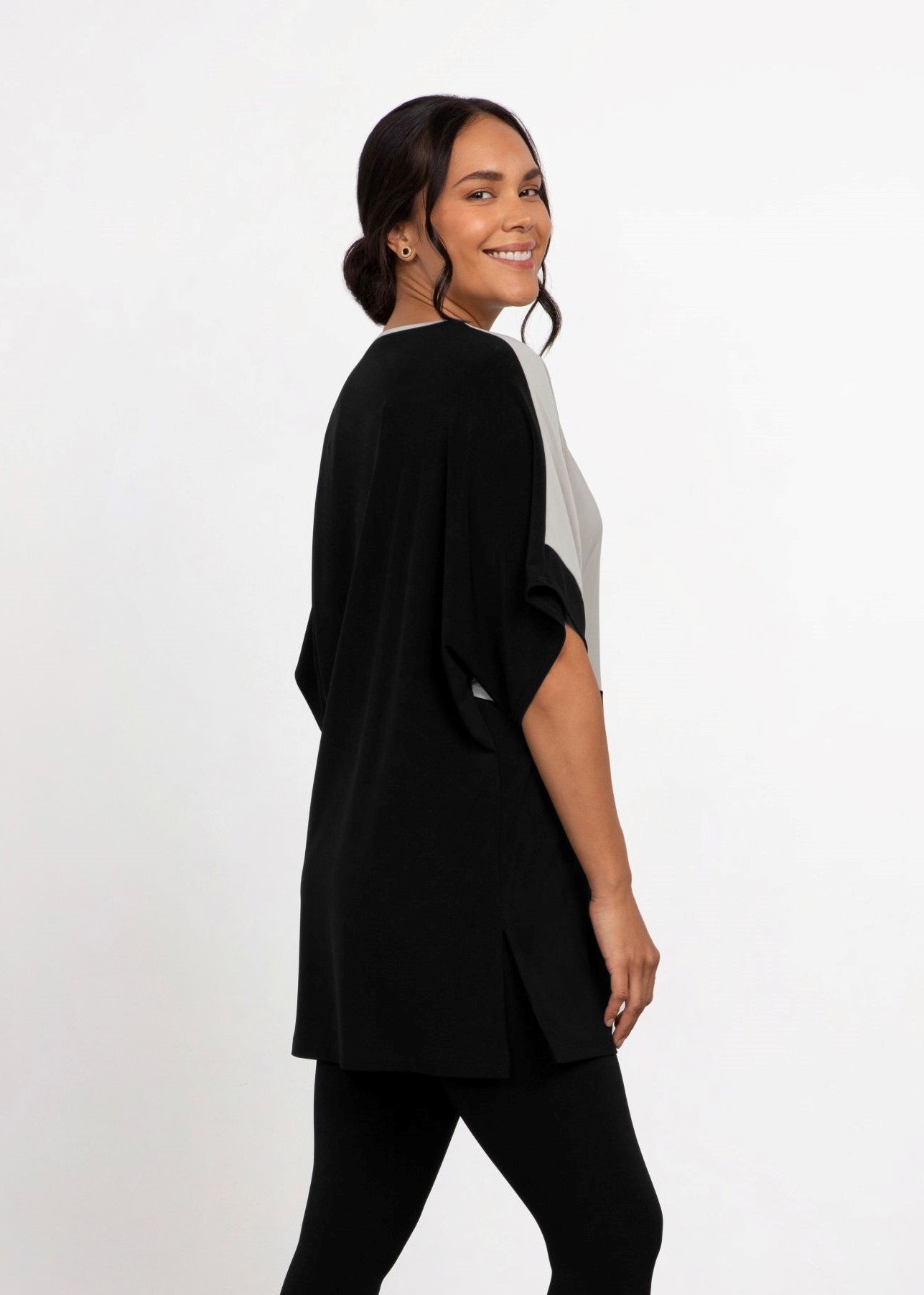 Sympli Color Block Boxy Tunic, Elbow Sleeves 